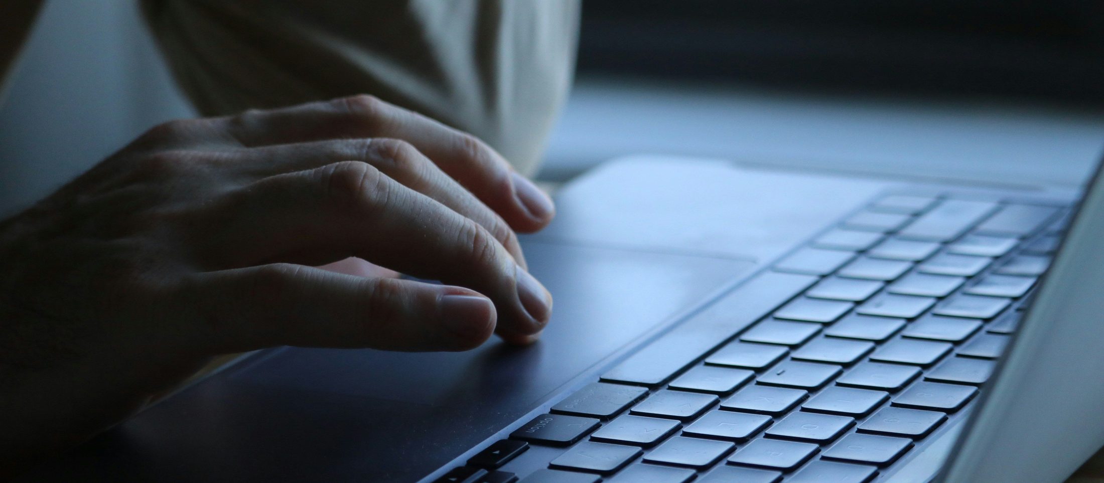 Konzentriertes Arbeiten am Laptop